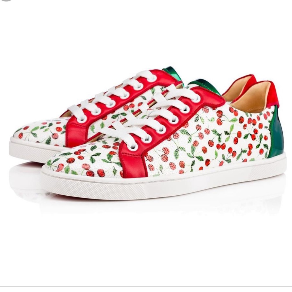 🍒Christian Louboutin Cherry Leather Sneakers